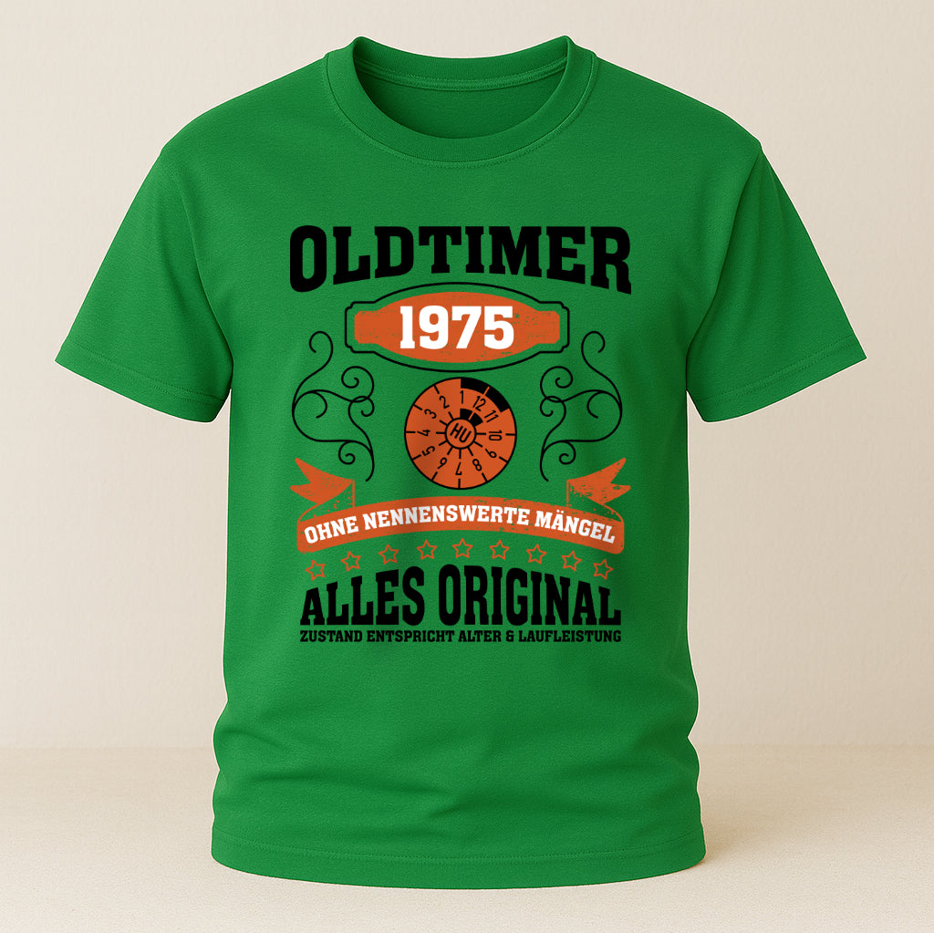 50. Geburtstag Oldtimer 1975 Zustand entspricht Alter und Laufleistung TÜV Lustiges Mechaniker Geschenk T-Shirt