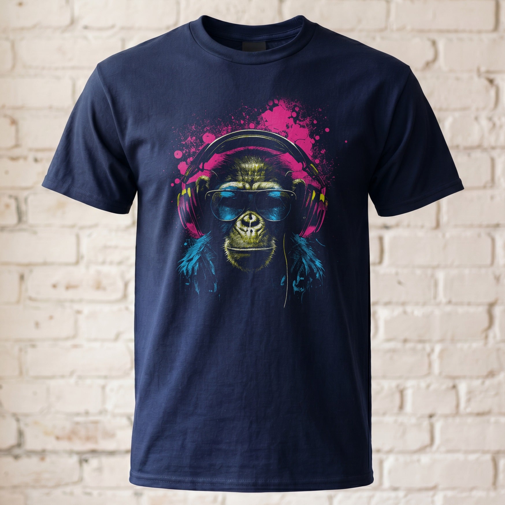 DJ Affe - Lustiges T-Shirt – Navy