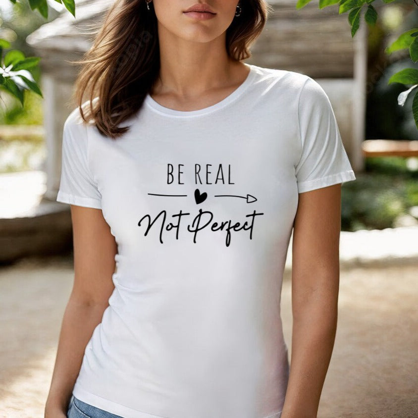 Be Real Not Perfect - Frauen Softstyle Shirt