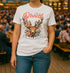 Oktoberfest Shirt – „Mei Dirndl is in da Wäsch“ | Lustiges Hirsch & Blumen Frauen Design