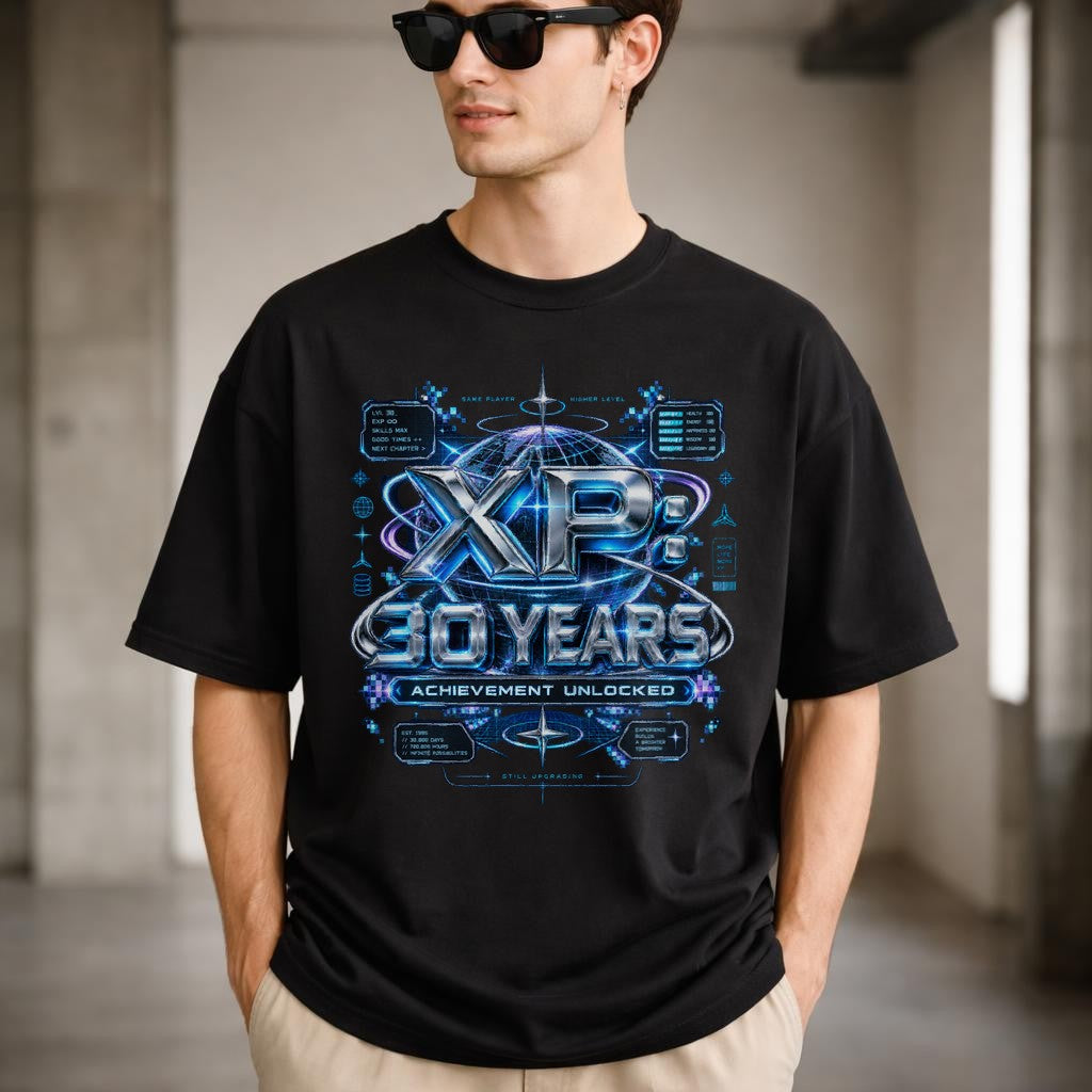 XP 30 Years T-Shirt Gamer Geburtstagsgeschenk Retro Gaming Shirt