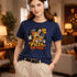 Pizza vor Panik Halloween T-Shirt mit Skelett, Grusel Pizza Spruch, lustiges Horror Shirt