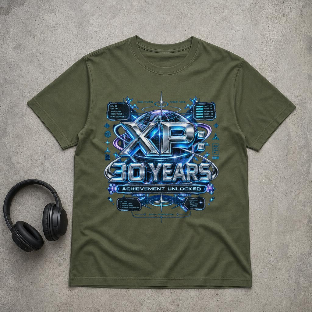 XP 30 Years T-Shirt Gamer Geburtstagsgeschenk Retro Gaming Shirt