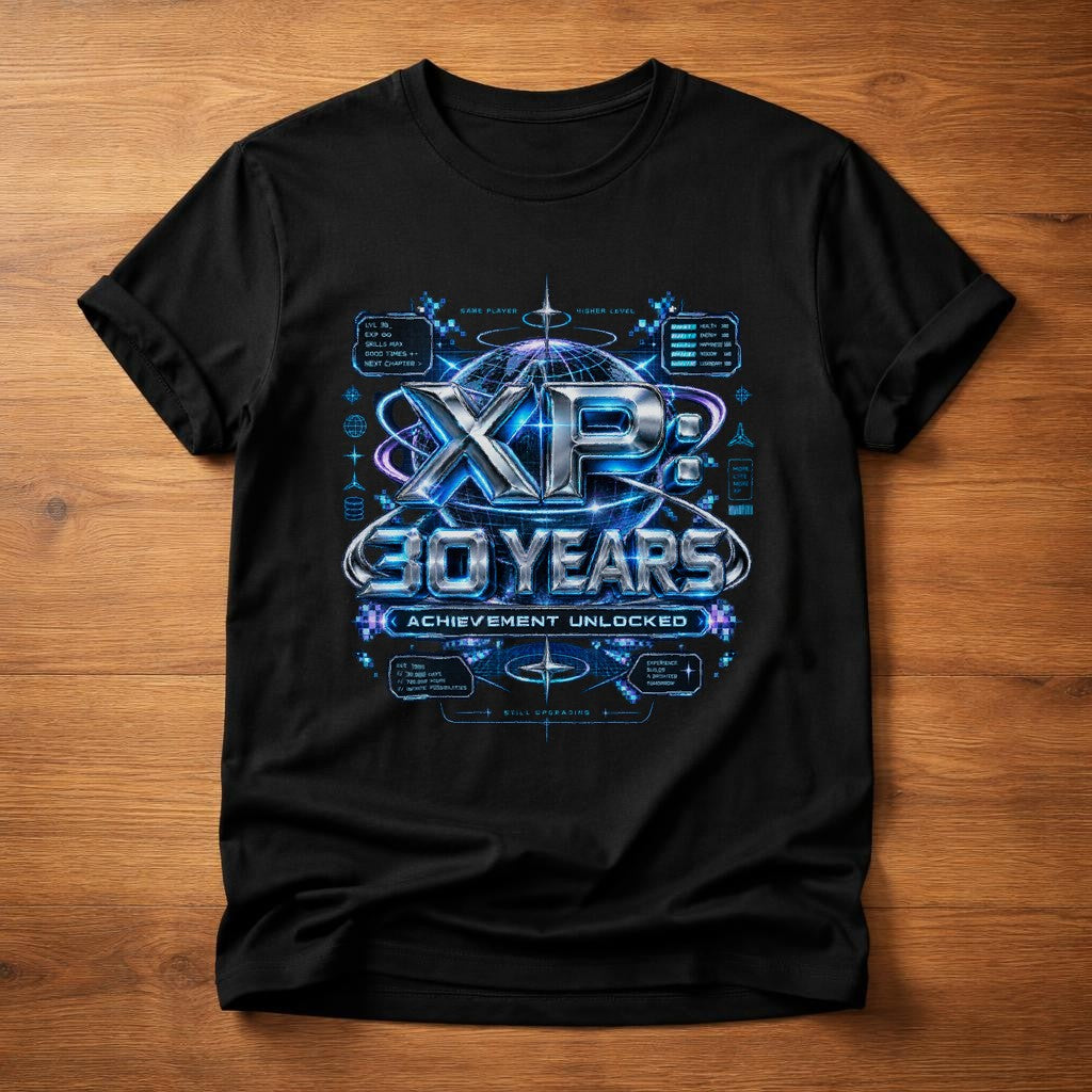 XP 30 Years T-Shirt Gamer Geburtstagsgeschenk Retro Gaming Shirt