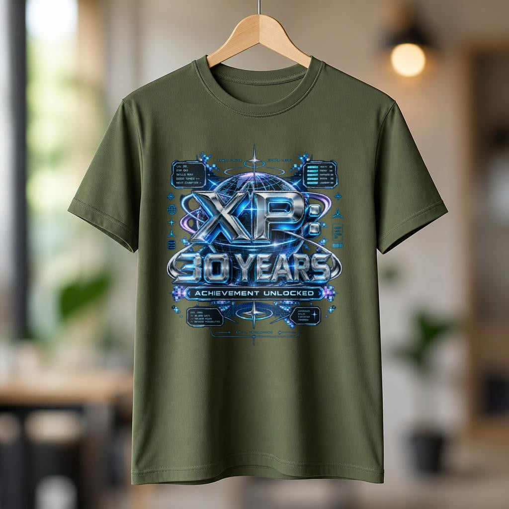 XP 30 Years T-Shirt Gamer Geburtstagsgeschenk Retro Gaming Shirt