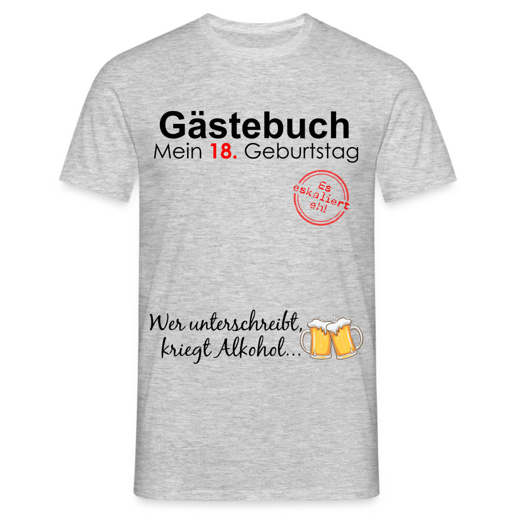 Gästebuch mein 18. Geburtstag wer unterschreibt kriegt Alkohol T-Shirt