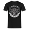 Biker Motorrad Totenkopf Böser Alter Mann T-Shirt - Schwarz