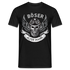 Biker Motorrad Totenkopf Böser Alter Mann T-Shirt - Schwarz