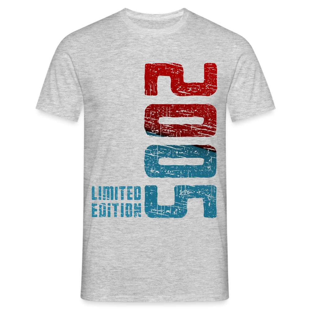 18. Geburtstag - Limited Edition - Geboren 2005 Geburtstags Geschenk T-Shirt - Grau meliert