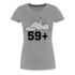 60. Geburtstag 59+ Katze Mittelfinger Lustiges Geschenk Frauen T-Shirt - Grau meliert