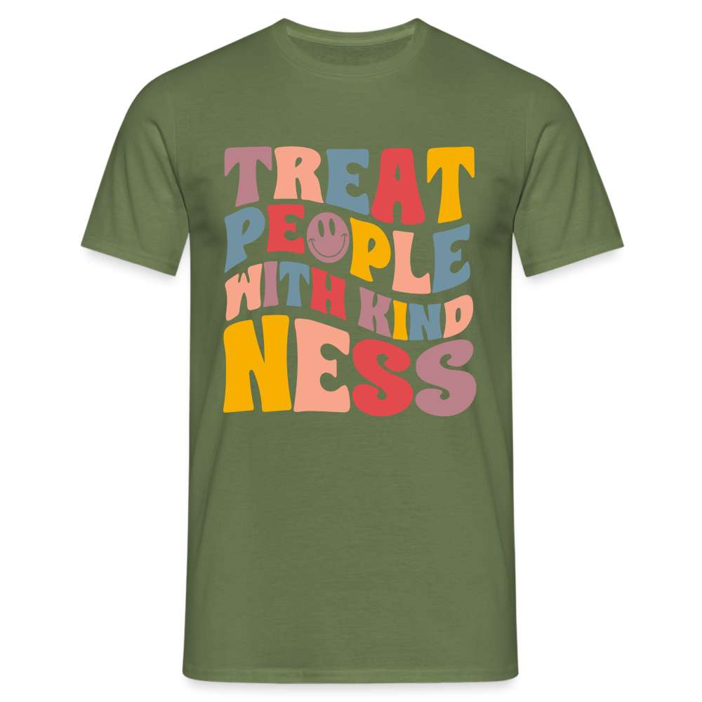 Kindness Shirt Treat People With Kindness Mental Health Geschenk T-Shirt - Militärgrün