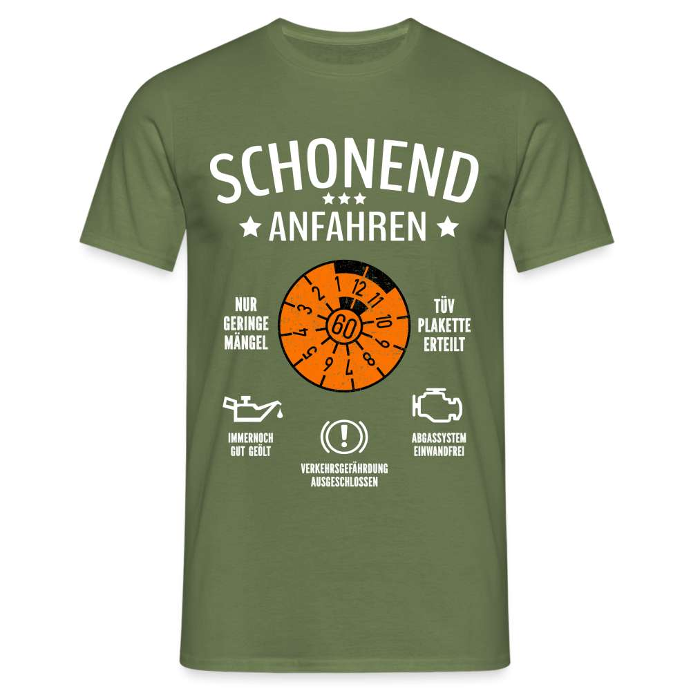 60. Geburtstag - Schonend Anfahren - TÜV erteilt - Geburtstags Geschenk T-Shirt - Militärgrün