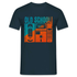 Vintage Technik Musik Tape Kassette - Video Kassette - Diskette - Retro T-Shirt - Navy