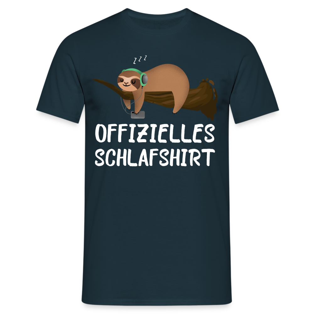 Offizielle Schlafshirt Faultier Schlafanzug Lustiges T-Shirt - Navy