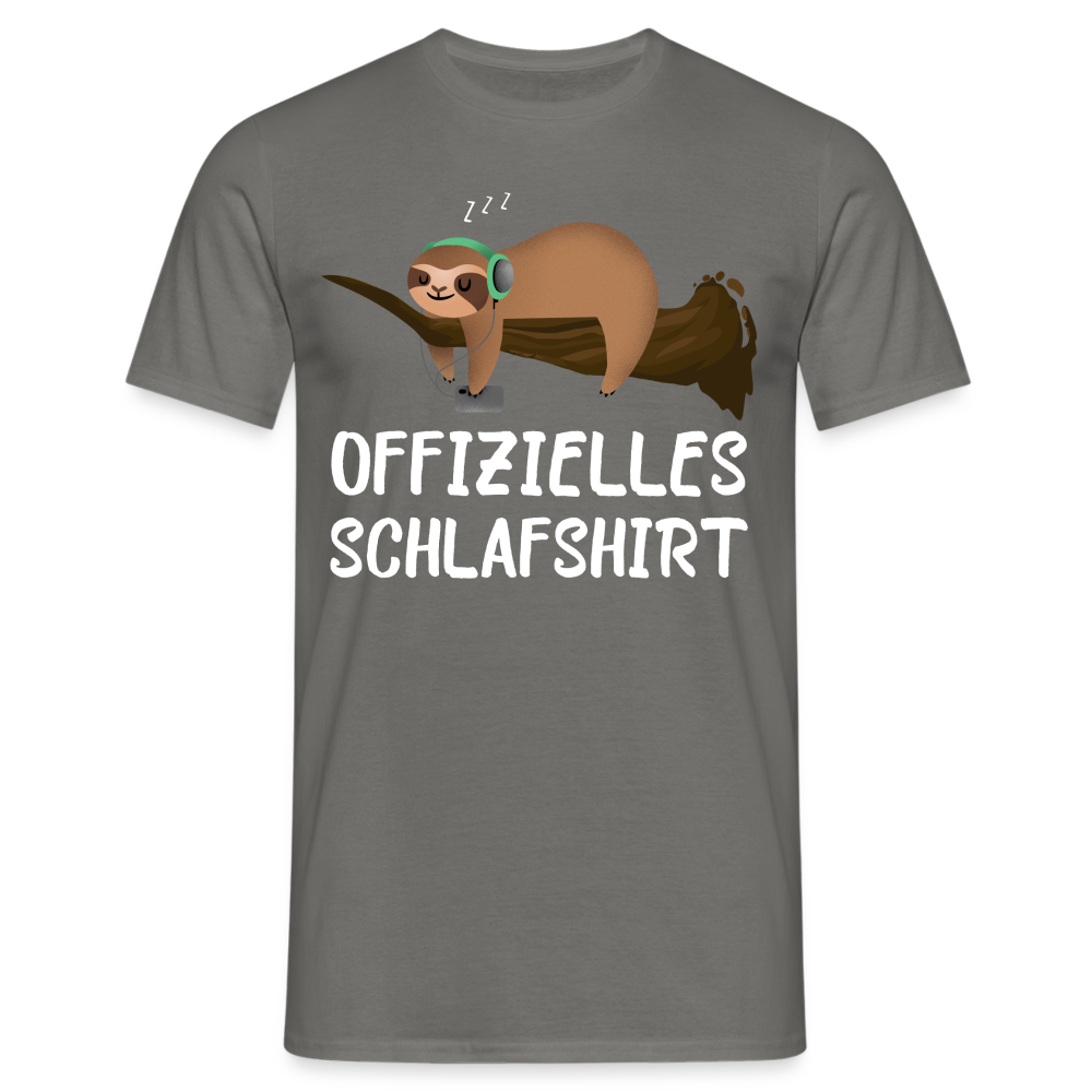 Offizielle Schlafshirt Faultier Schlafanzug Lustiges T-Shirt - Graphit