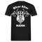Wikinger Totenkopf Axt Böser Alter Mann Rückendruck Lustiges T-Shirt - Schwarz