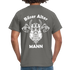 Wikinger Totenkopf Axt Böser Alter Mann Rückendruck Lustiges T-Shirt - Graphit
