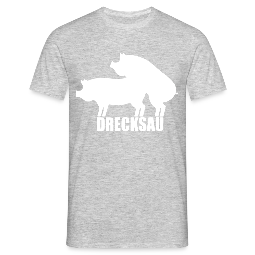 Lustig Schreine Bauern Shirt Drecksau Witziges T-Shirt - Grau meliert