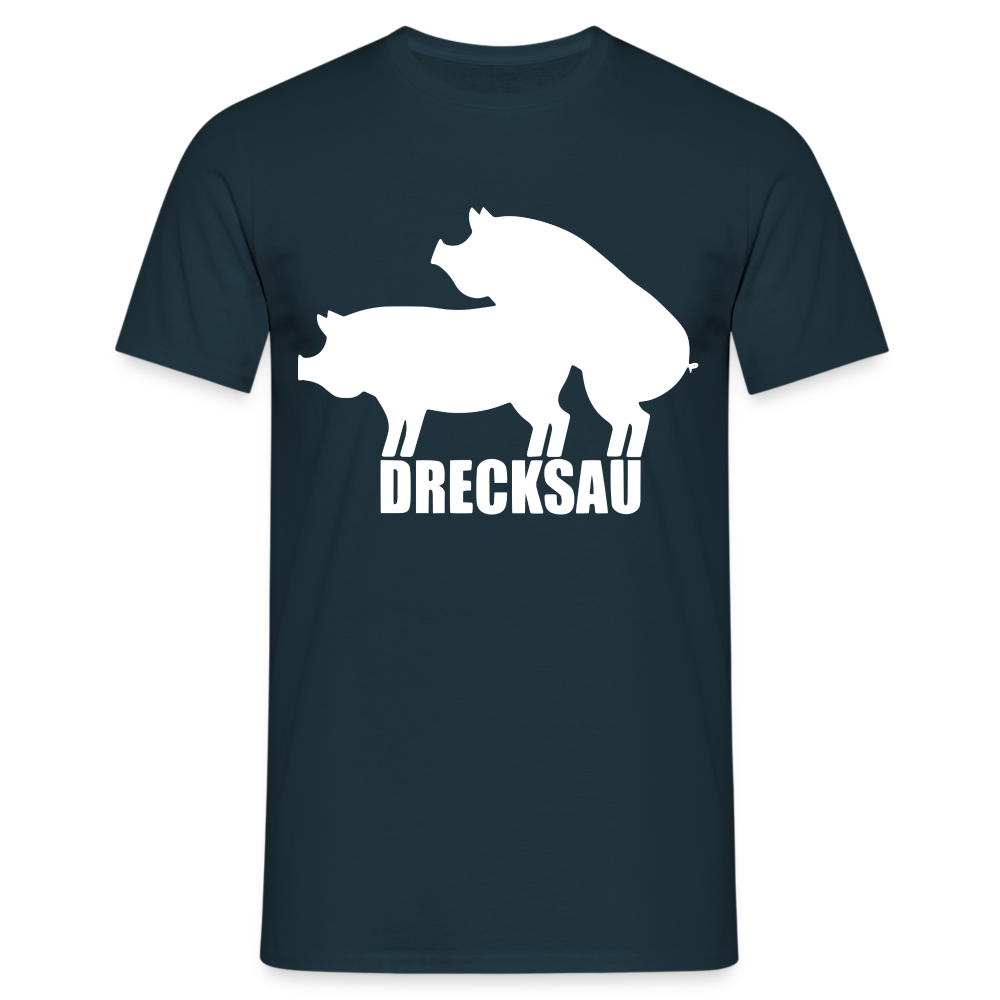 Lustig Schreine Bauern Shirt Drecksau Witziges T-Shirt - Navy