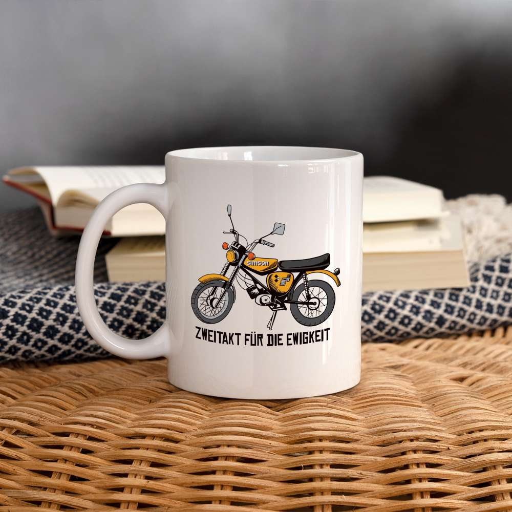 Simson Moped DDR IFA S51 Kaffee Tasse - weiß
