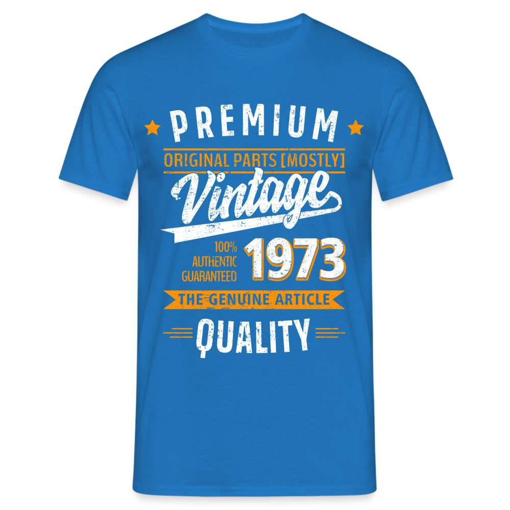 50. Geburtstag - Vintage - Original Parts - Geboren 1973 - Geschenk T-Shirt - Royalblau