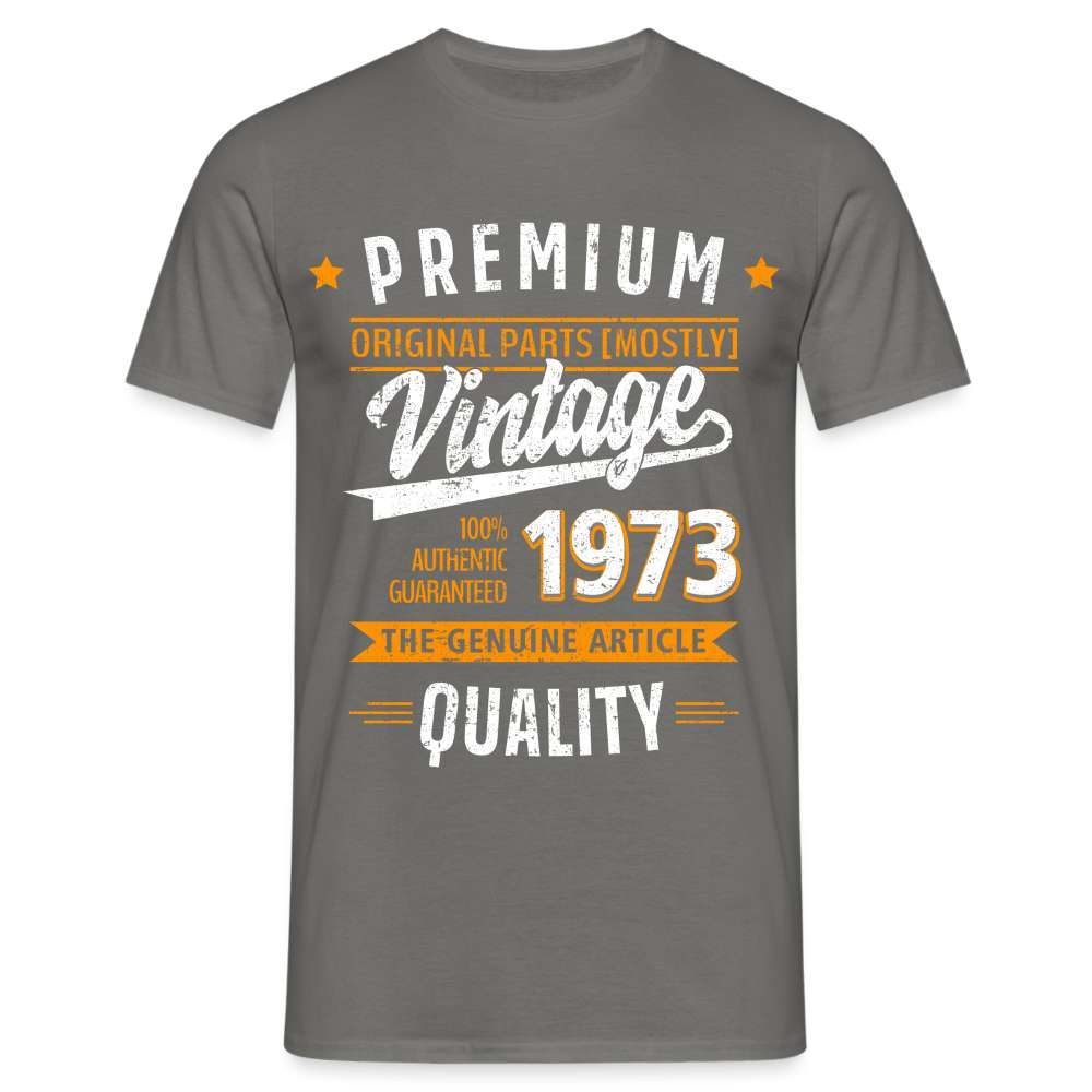 50. Geburtstag - Vintage - Original Parts - Geboren 1973 - Geschenk T-Shirt - Graphit