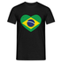 Brasilien Herz Flagge - Love Brazil - Brasilien Fan T-Shirt - Schwarz