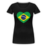 Brasilien Herz Flagge - Love Brazil - Brasilien Fan Frauen T-Shirt - Schwarz