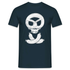 Bayrisch Frühstück - Brezel und Weißwurst Totenkopf Lustiges T-Shirt - Navy