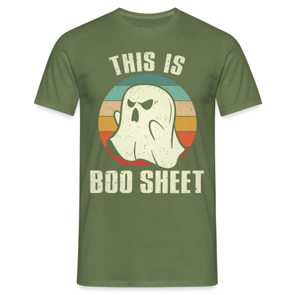 Halloween Kostüm - BOO SHEET- Lustiges Halloween T-Shirt - Militärgrün