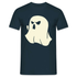 Halloween Bettlaken Geist - Lustiges Halloween Kostüm T-Shirt - Navy