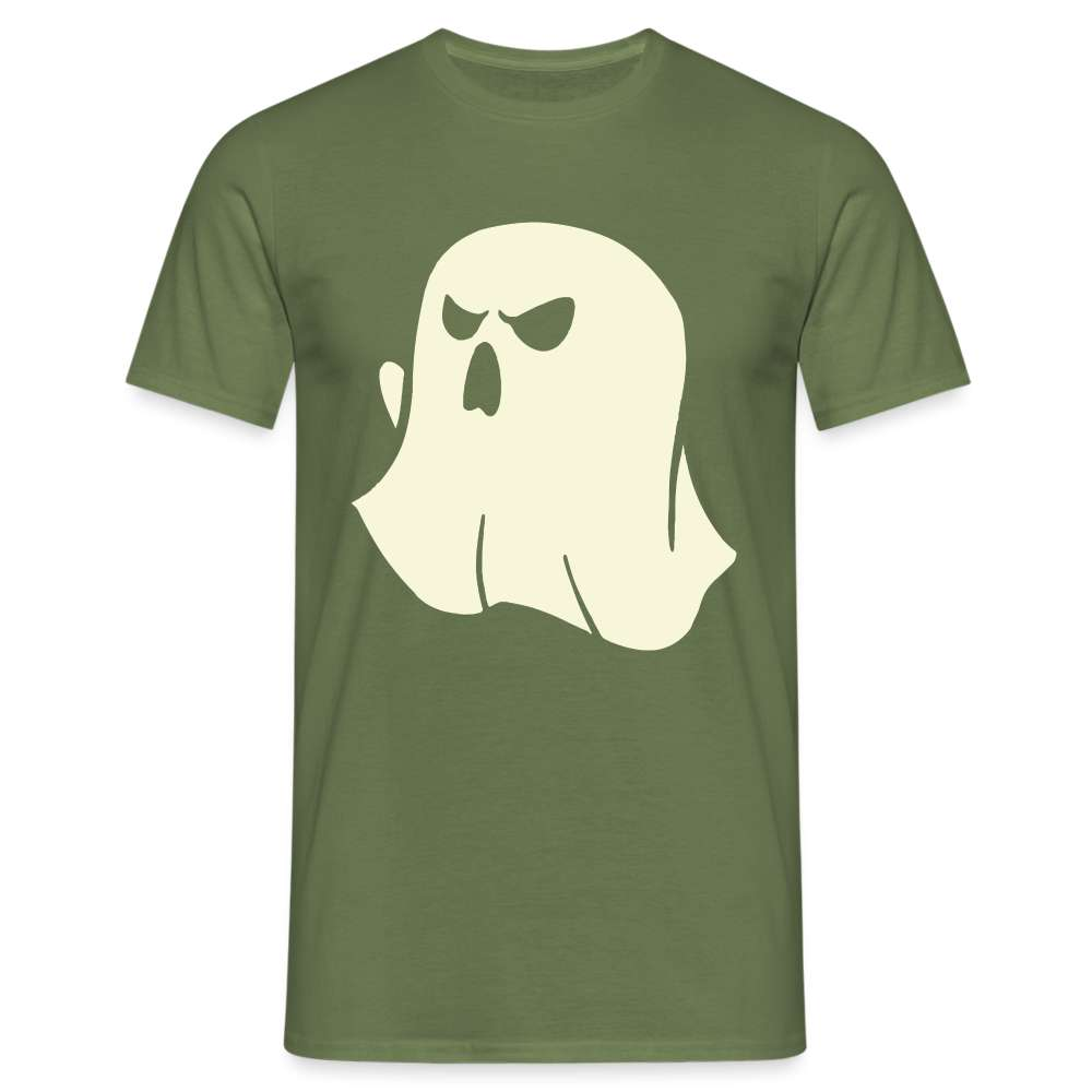 Halloween Bettlaken Geist - Lustiges Halloween Kostüm T-Shirt - Militärgrün