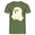 Halloween Bettlaken Geist - Lustiges Halloween Kostüm T-Shirt - Militärgrün
