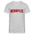 Nerdflix Lustiges Nerd Computer Freak Geschenk T-Shirt - Grau meliert