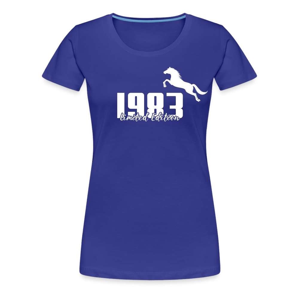 40. Geburtstag Pferdeliebhaberin 1983 Limited Edition Geschenk Frauen T-Shirt - Königsblau