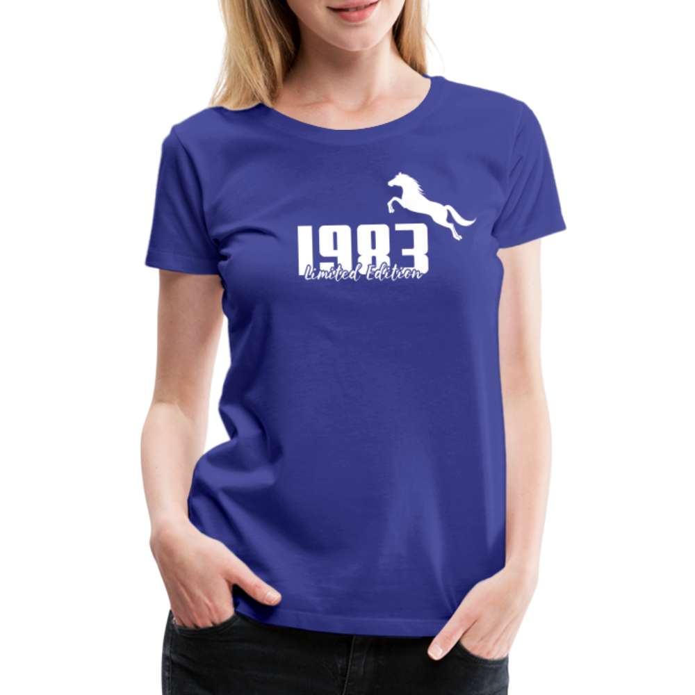 40. Geburtstag Pferdeliebhaberin 1983 Limited Edition Geschenk Frauen T-Shirt - Königsblau