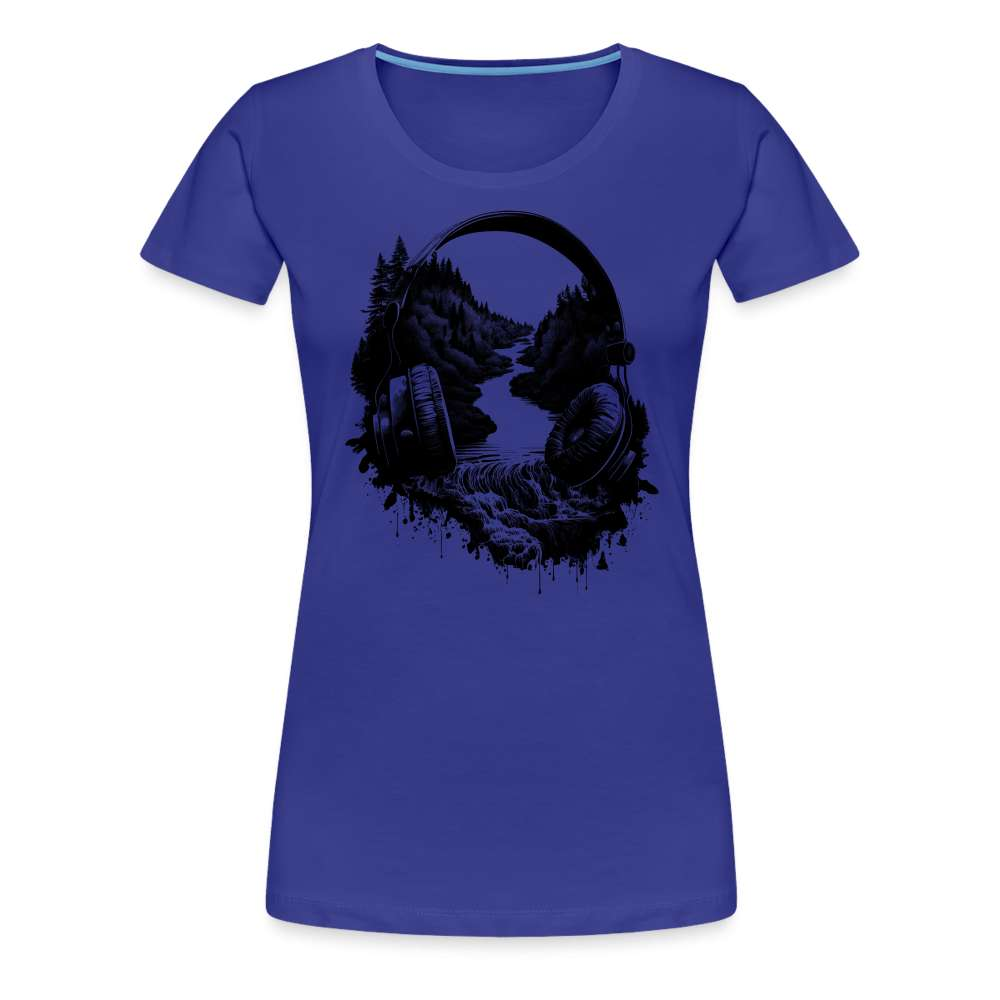 Kopfhörer Landschaft Wildnis Frauen Premium T-Shirt - Königsblau