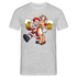 Santa Rentier Bier - Lustiges Weihnachts T-Shirt - Grau meliert