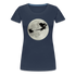 Weihnachtsmann Schlitten Drachen Mond Lustiges Geschenk Frauen Premium T-Shirt - Navy