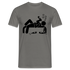 Bier Strichmännchen Betrunken auf Parkbank Lustiges T-Shirt - Graphit
