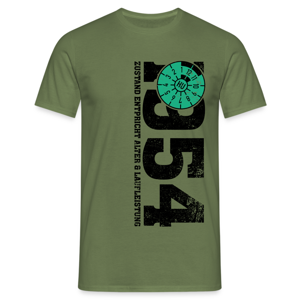 70. Geburtstag 1954 Zustand TÜV Lustiges Mechaniker Geschenk T-Shirt - Militärgrün
