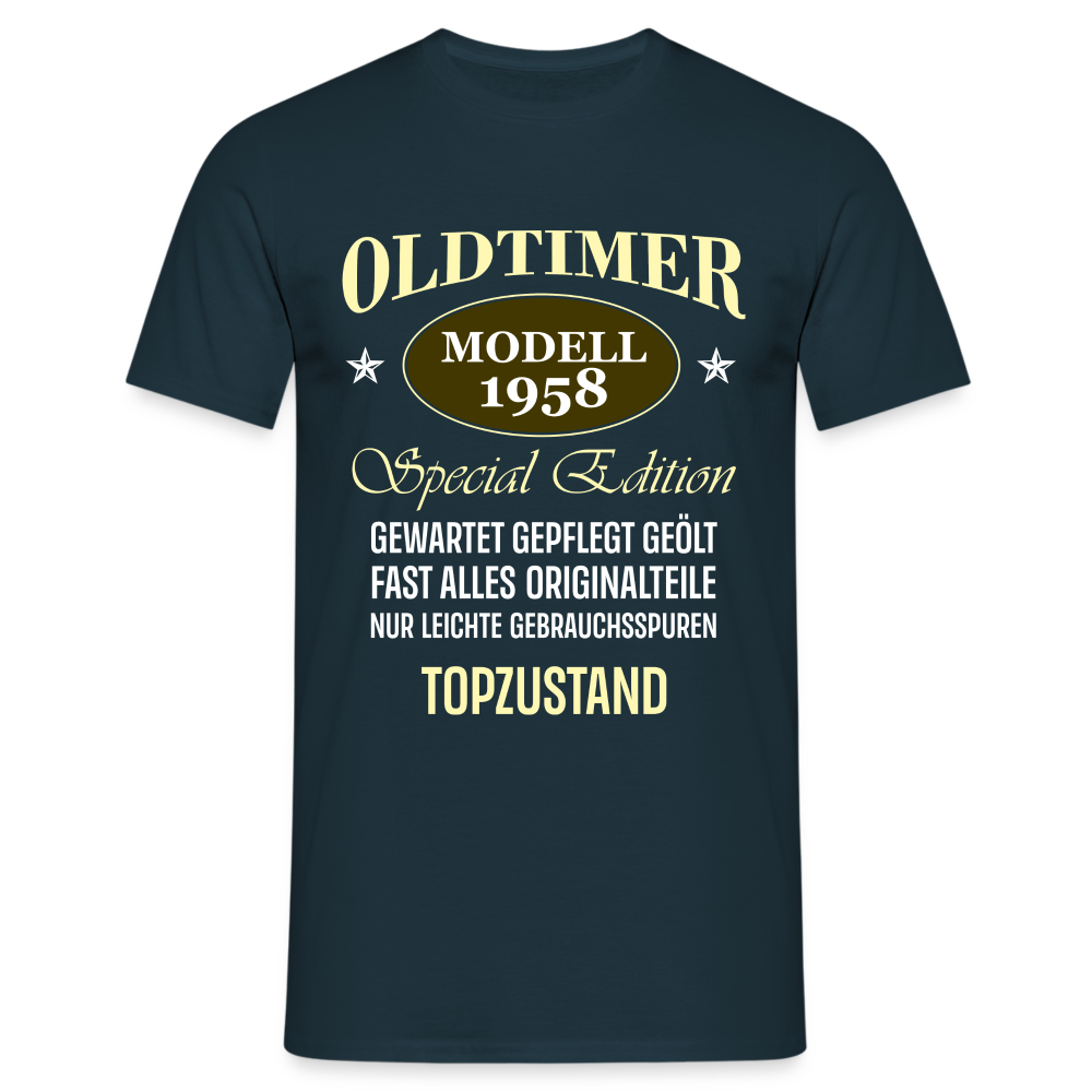 66.Geburtstag Oldtimer Modell 1958 Special Edition Lustiges Geschenk T-Shirt - Navy