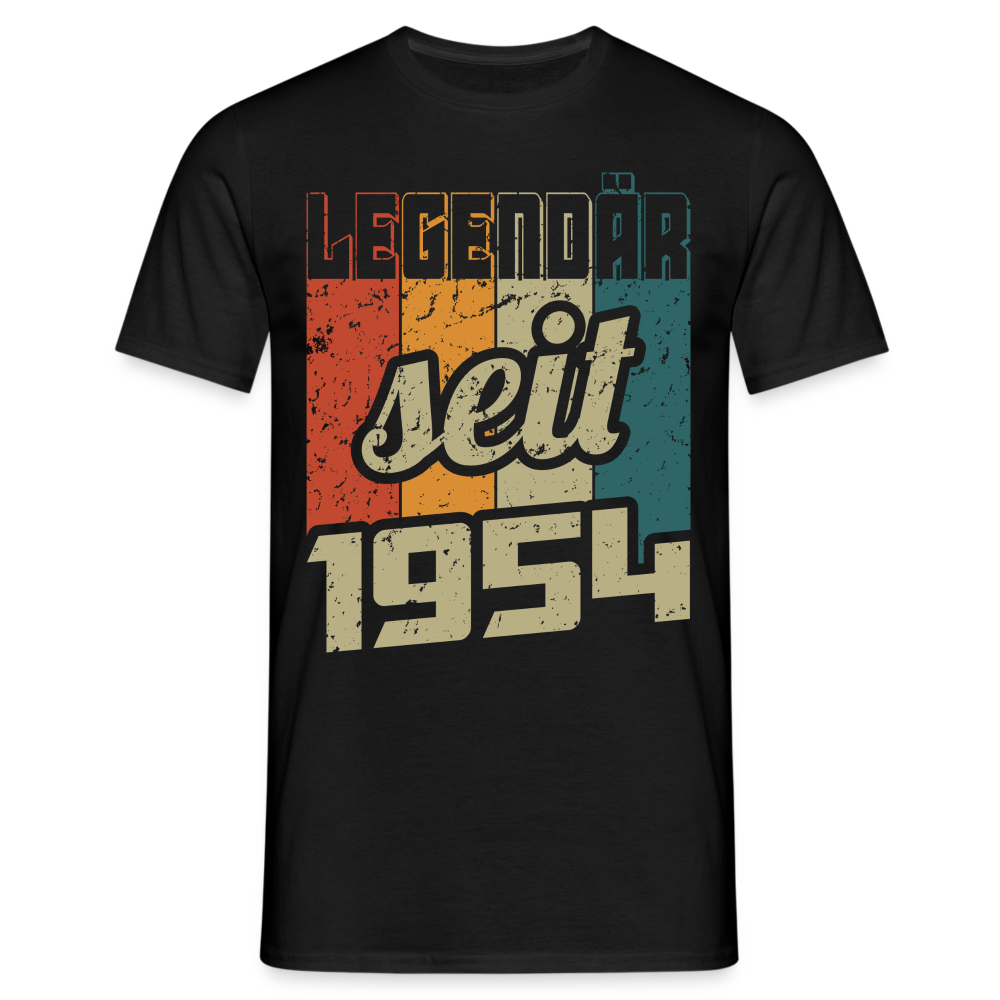 70.Geburtstag - Legendär seit 1954 - Retro Style - Limited Edition T-Shirt - Schwarz