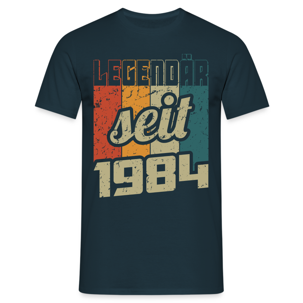 40.Geburtstag - Legendär seit 1984 - Retro Style - Limited Edition T-Shirt - Navy