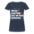 Lustiges Faschings Shirt Mein Kostüm ist in der Wäsche Karneval Frauen T-Shirt - Navy