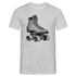 80s 90s Style Rollerskates Rollschuh T-Shirt - Grau meliert
