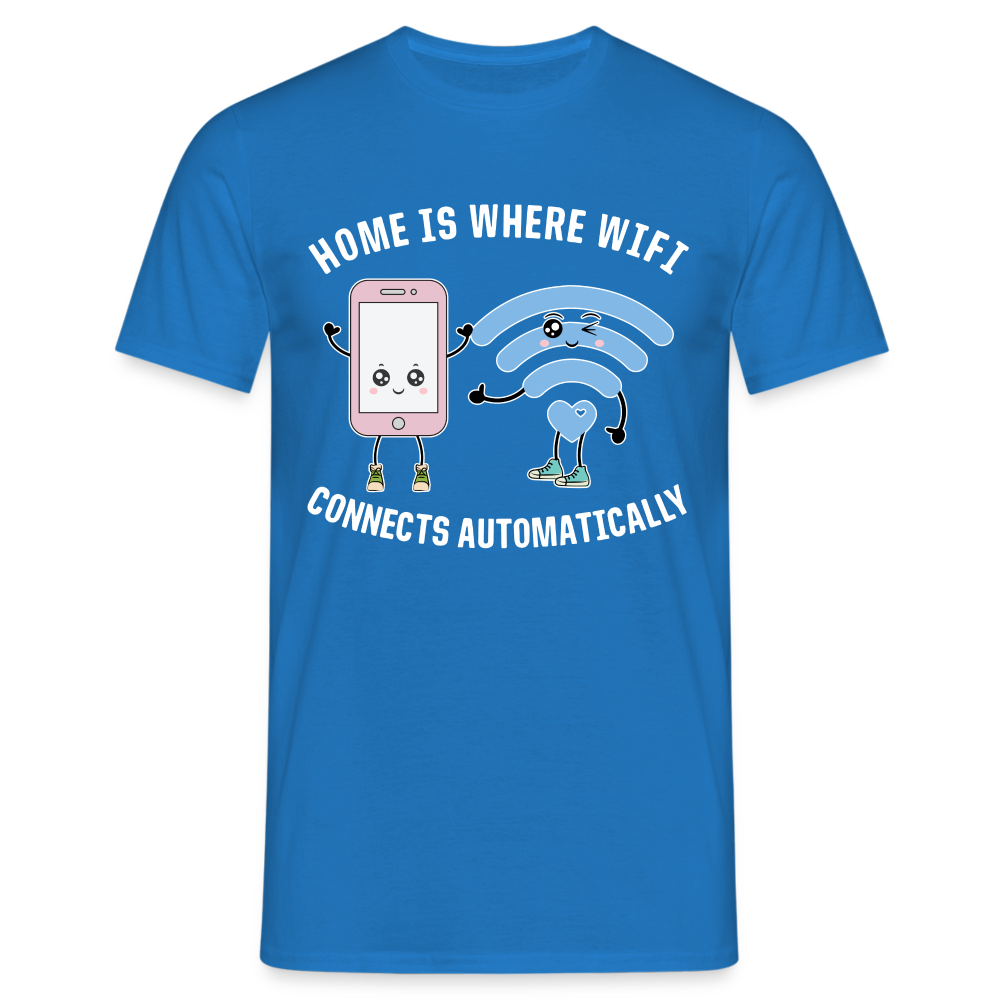 Kawaii Handy Wifi W-Lan - Home is Where Wifi Connects Lustiges T-Shirt - Royalblau
