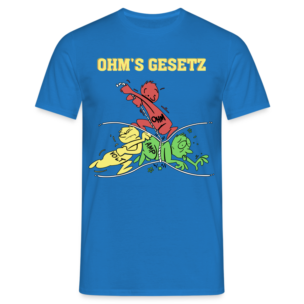 Elektriker Shirt Ohm's Gesetz Witziges T-Shirt - Royalblau