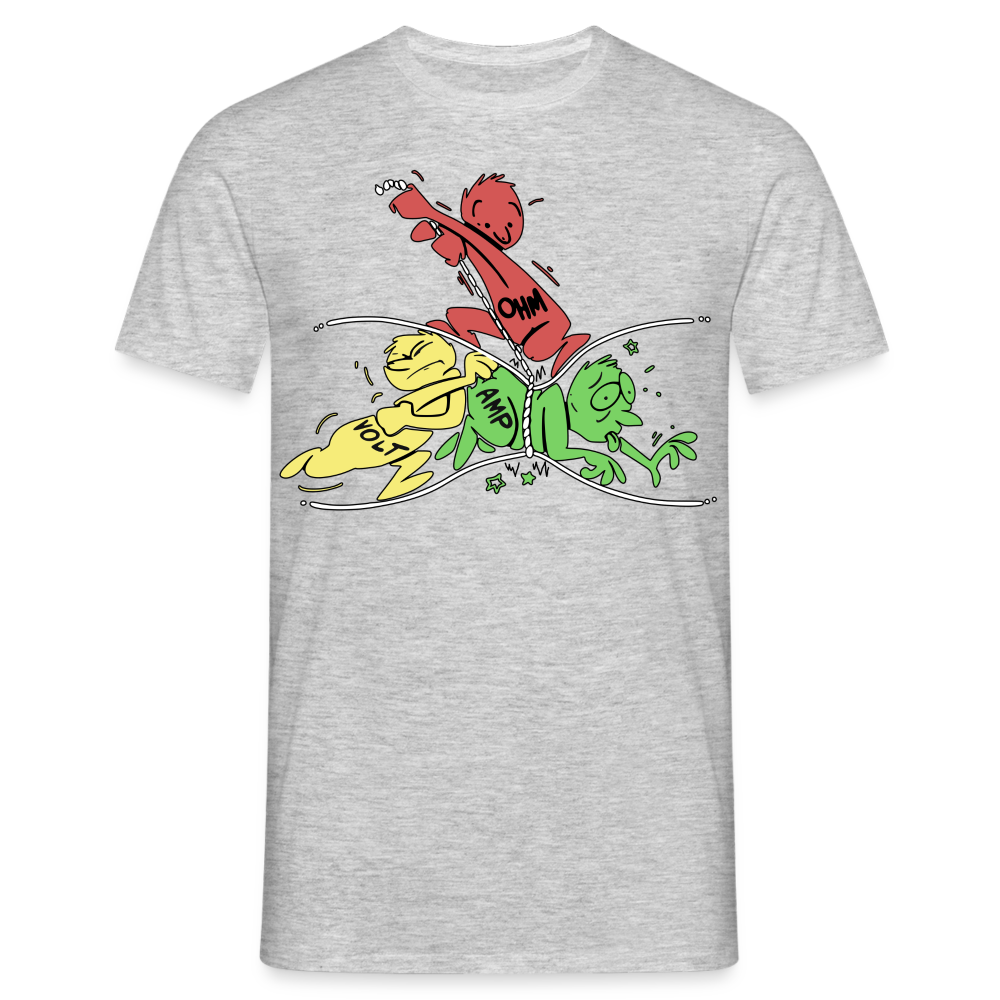 Elektriker Shirt Ohms Gesetz Witziges T-Shirt - Grau meliert