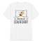 Hund im Bett Offizielles Schlafshirt Lustiges T-Shirt - weiß
